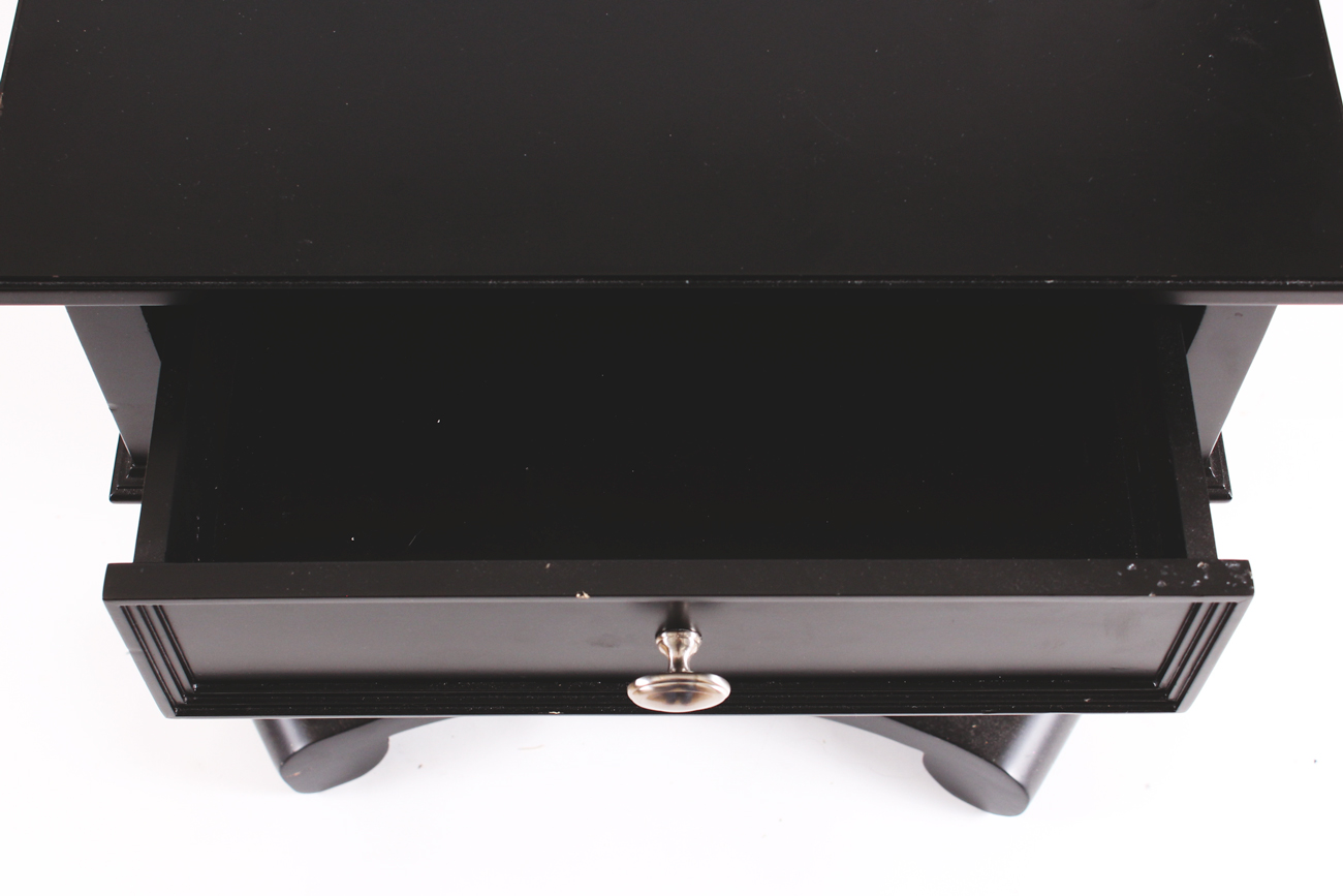Black Swivel-Top End Table