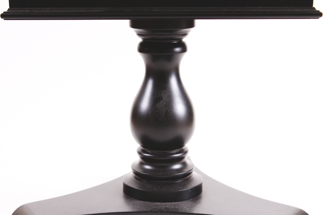Black Swivel-Top End Table