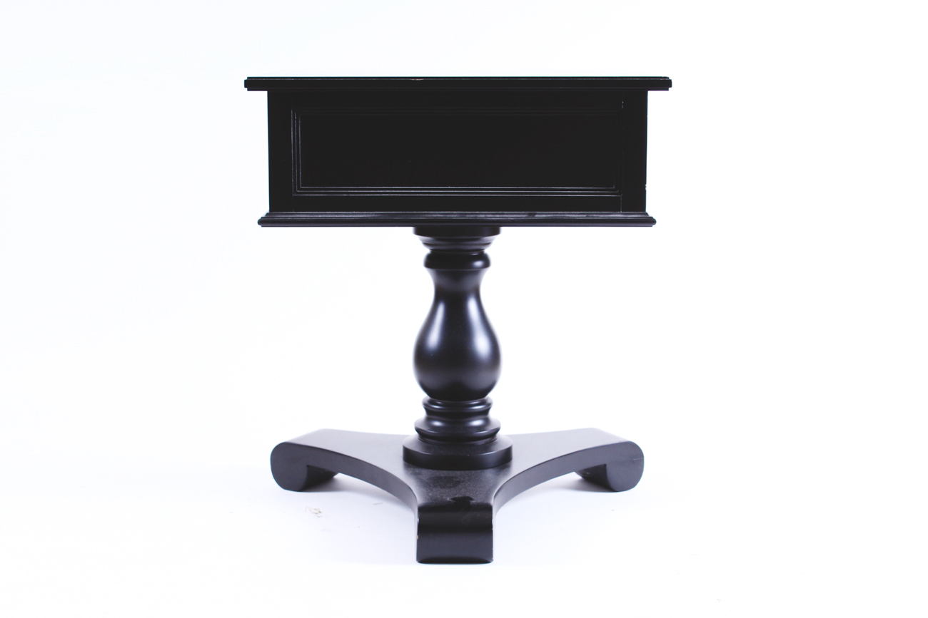 Black Swivel-Top End Table