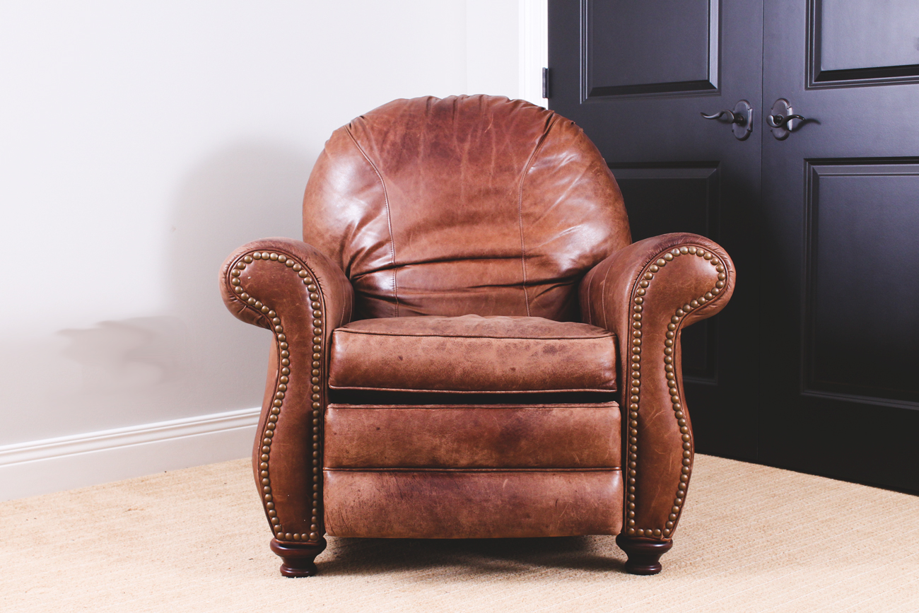 Brown Leather Recliner by Bradington Young
