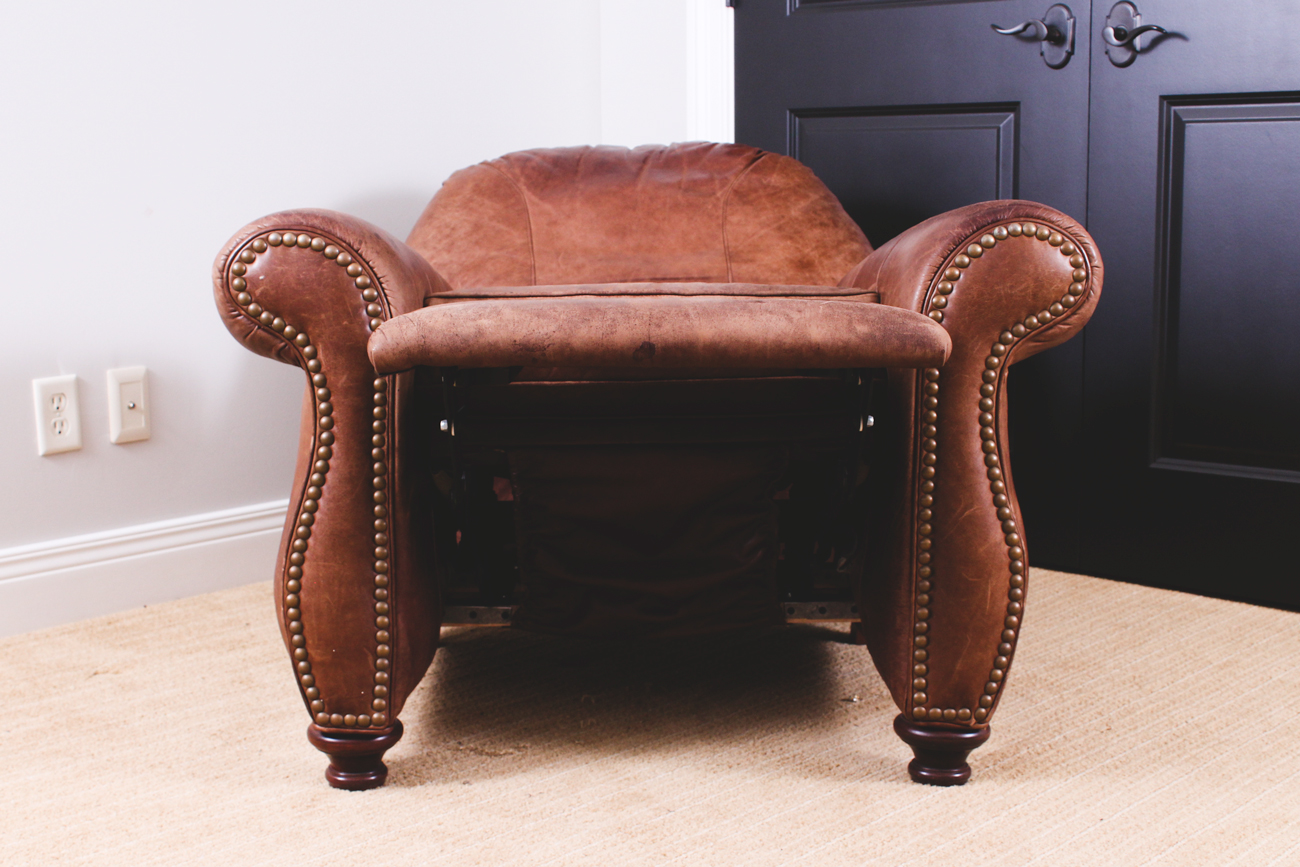 Brown Leather Recliner by Bradington Young