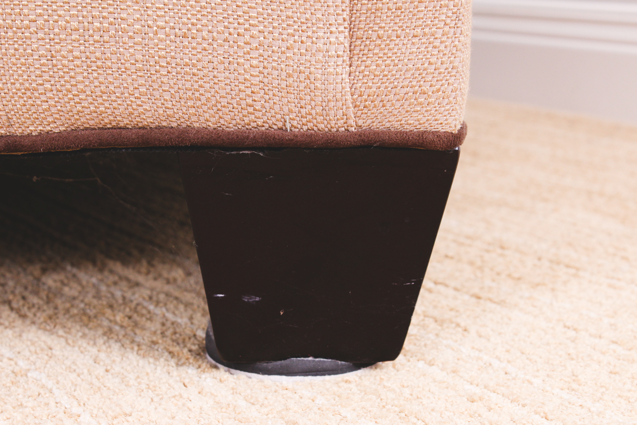 Matching Upholstered Armchair and Ottoman