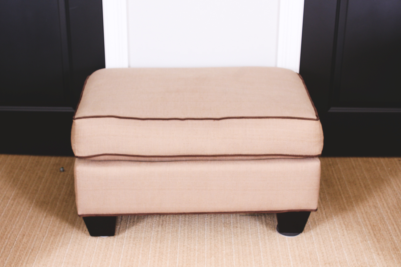 Matching Upholstered Armchair and Ottoman