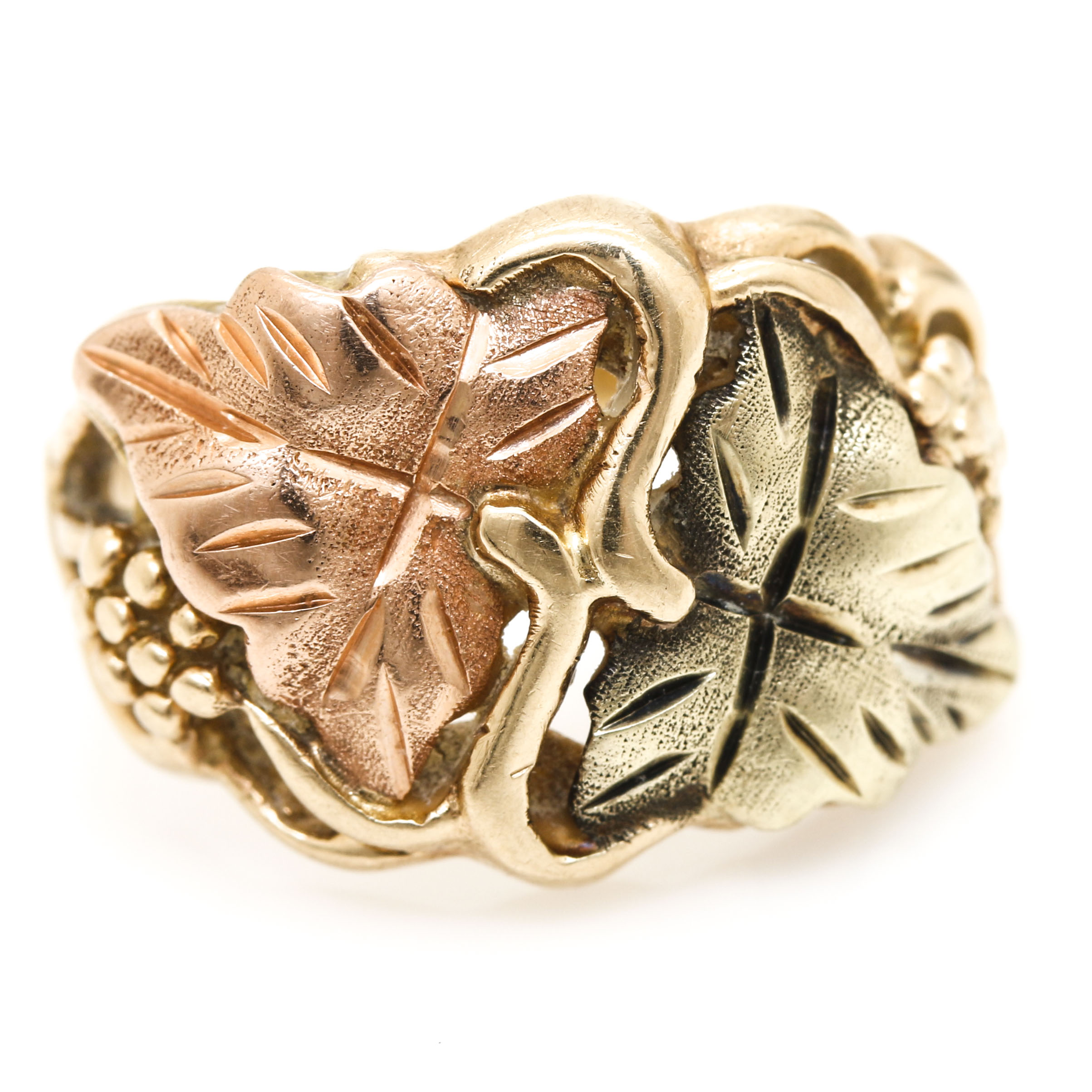 10K Tri-Tone Gold Black Hills Rings Including Stamper