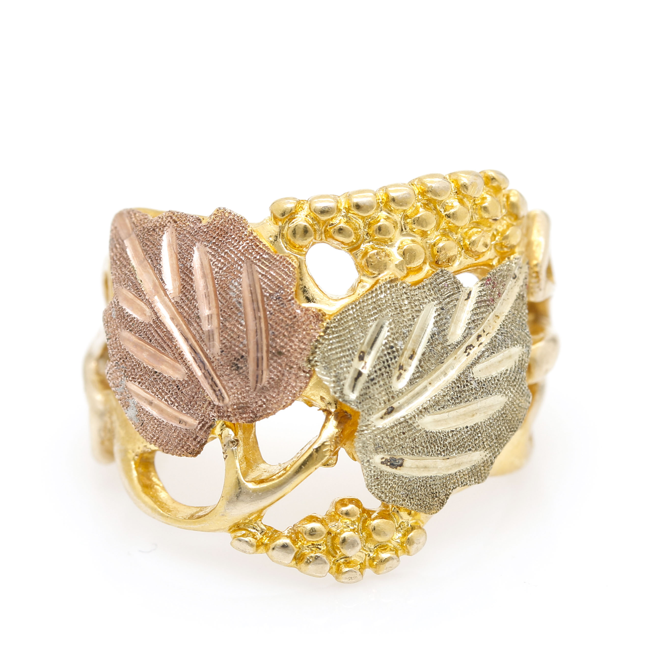 10K Tri-Tone Gold Black Hills Rings Including Stamper