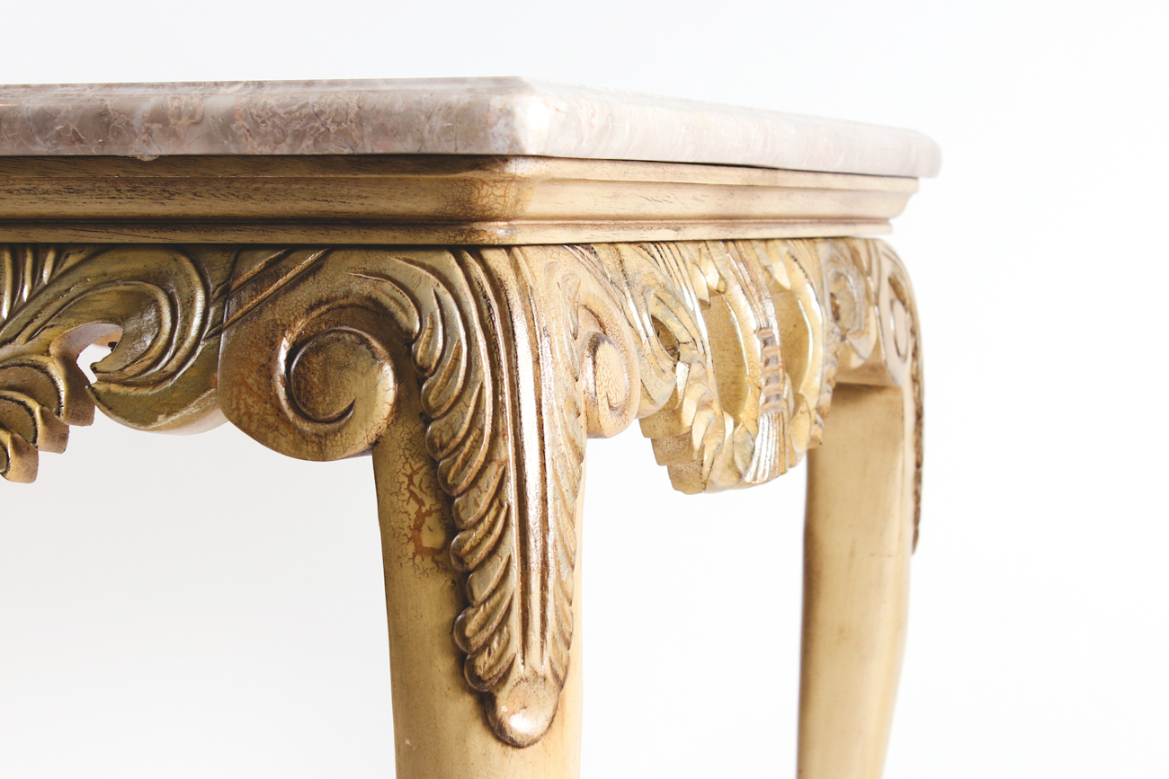 Square Marble Top End Table
