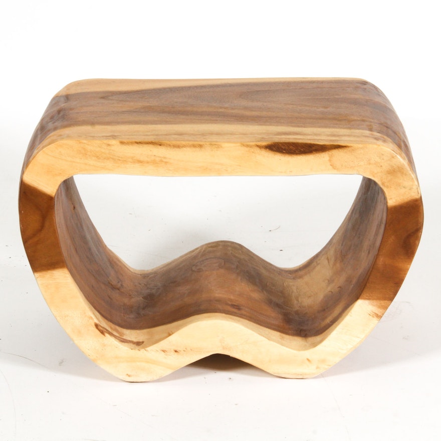 Modernist Natural Wood Side Table