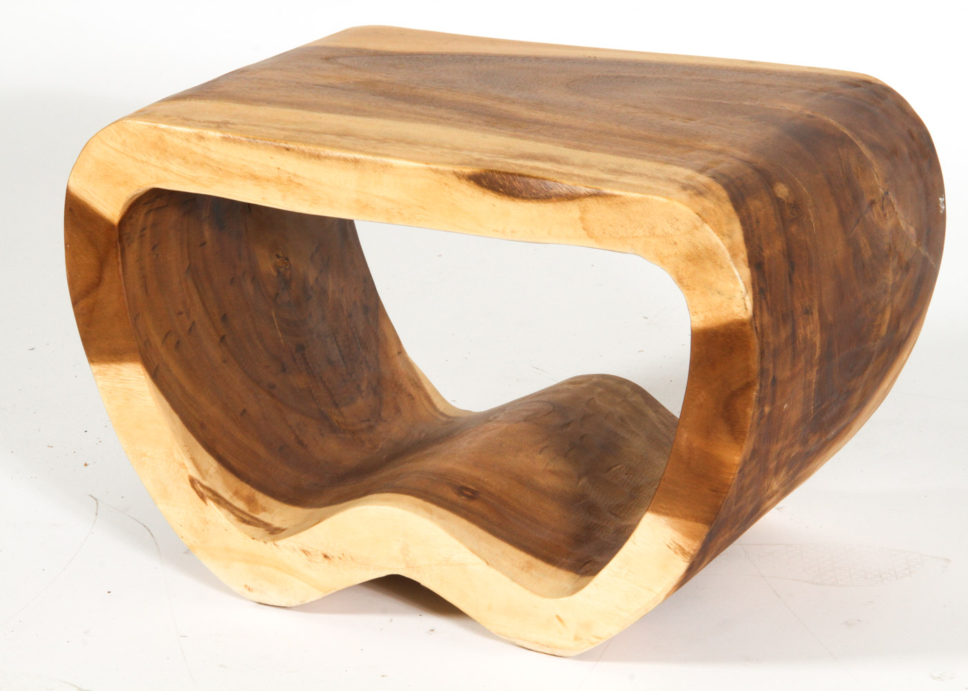 Modernist Natural Wood Side Table