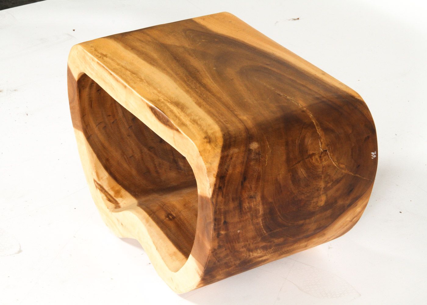 Modernist Natural Wood Side Table