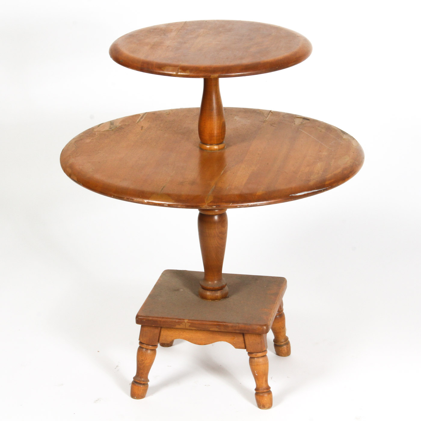 Vintage Round Dumbwaiter Table