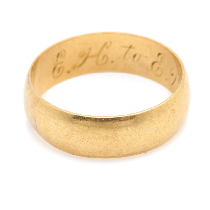 Antique 18K Yellow Gold Band