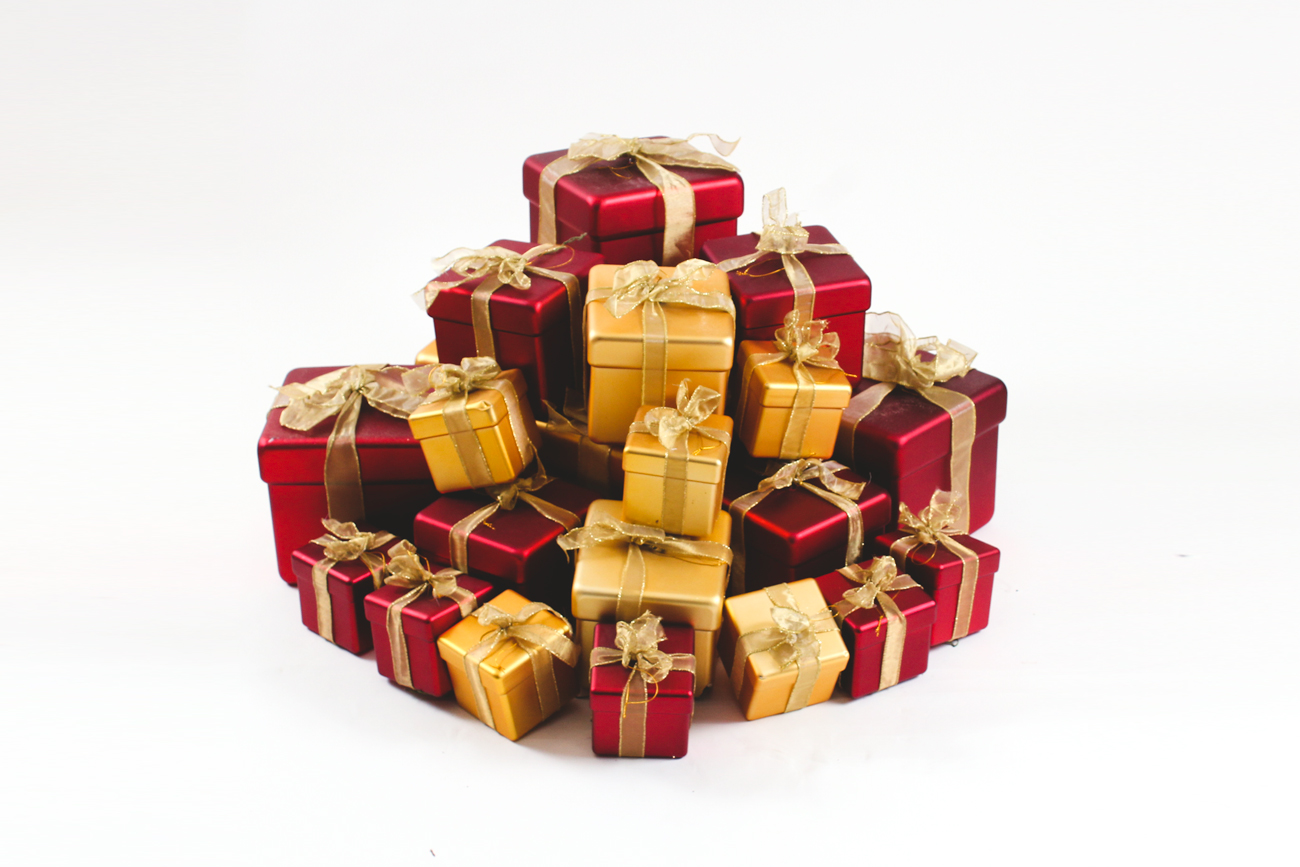 Red and Gold Ornaments and Holiday Decor