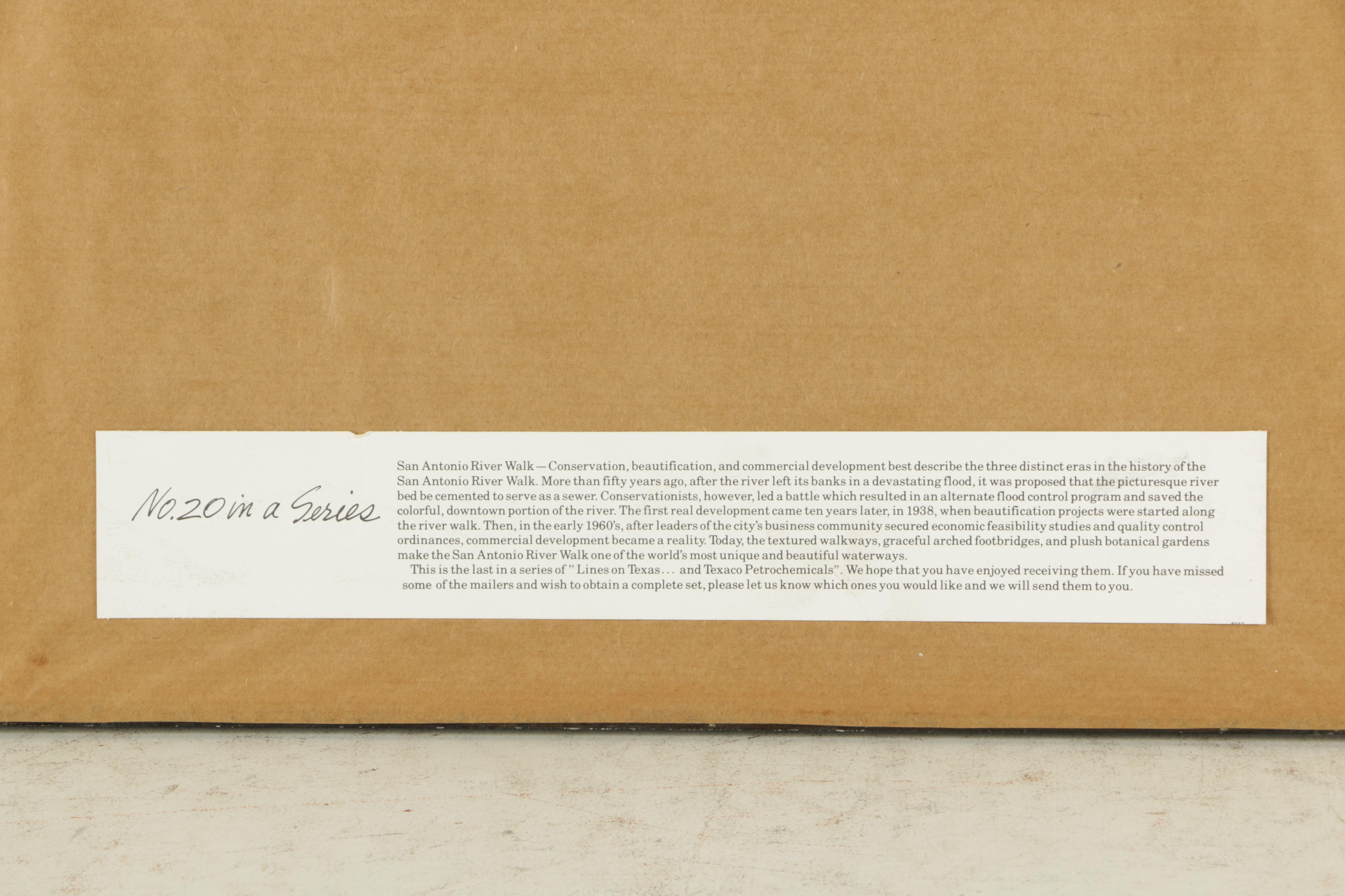 Offset Lithographs After Norman Baxter of Texas Architecture