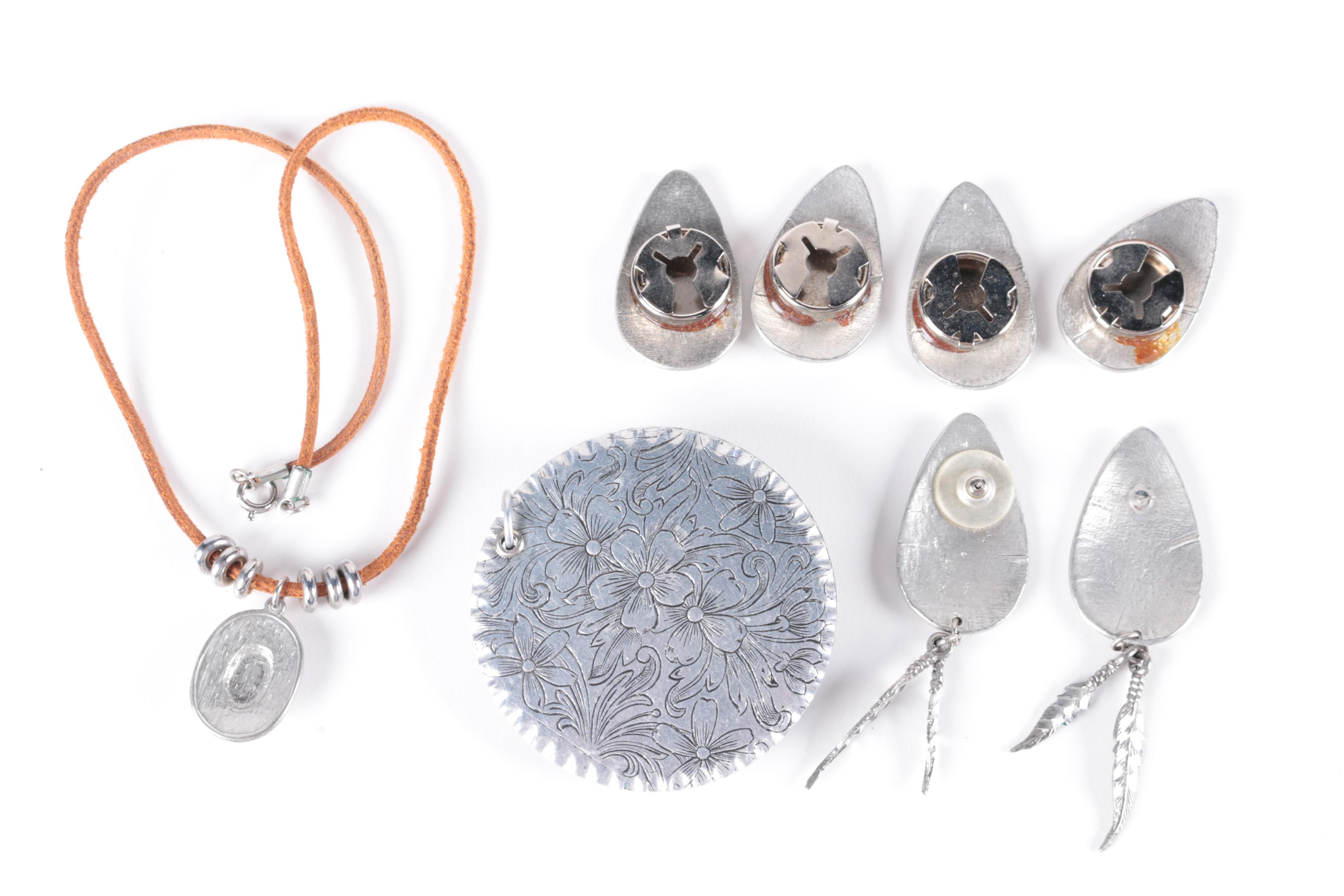 Assortment of Vintage Costume Jewelry with Stone Accents