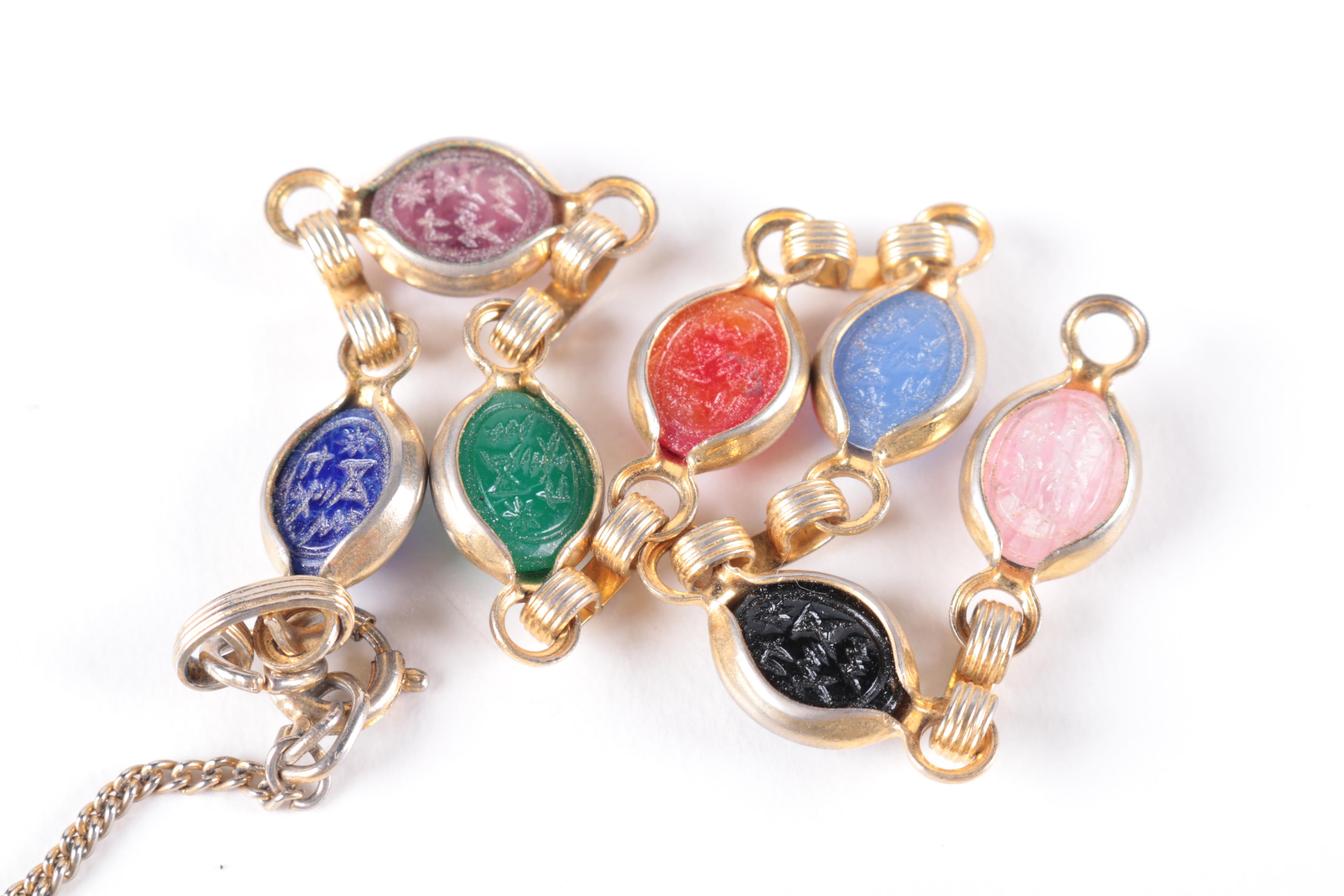 Assortment of Vintage Costume Jewelry with Stone Accents