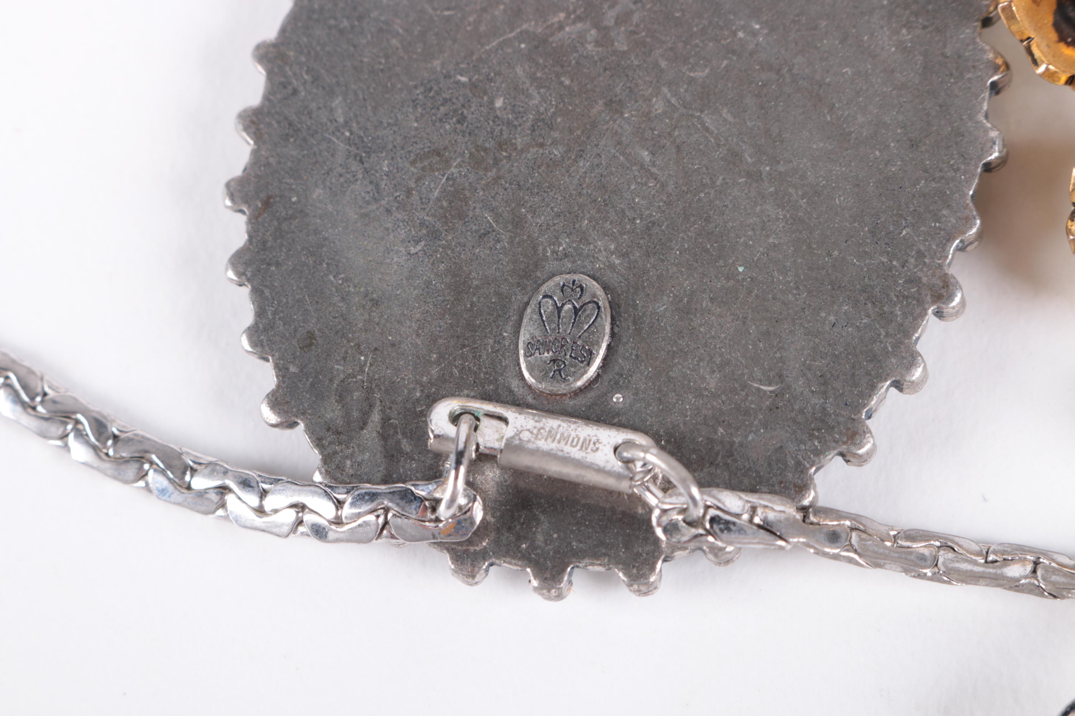 Assortment of Vintage Costume Jewelry with Stone Accents