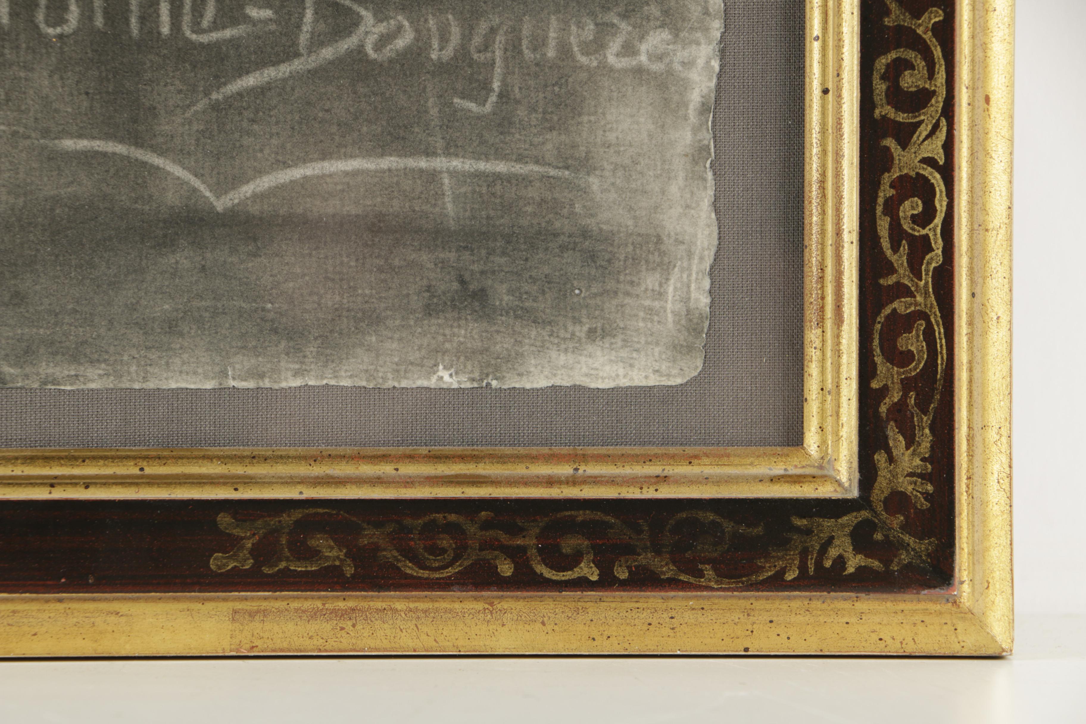 Charcoal Drawing of a Figure Sculpture