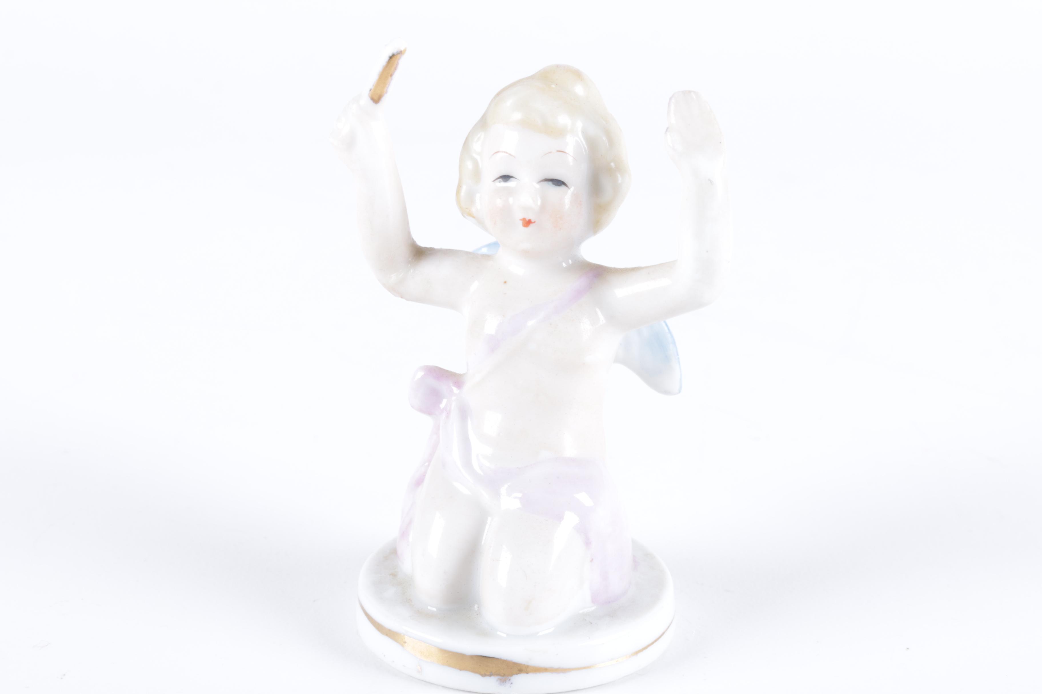 Vintage Angel Figurines and Candle Holder