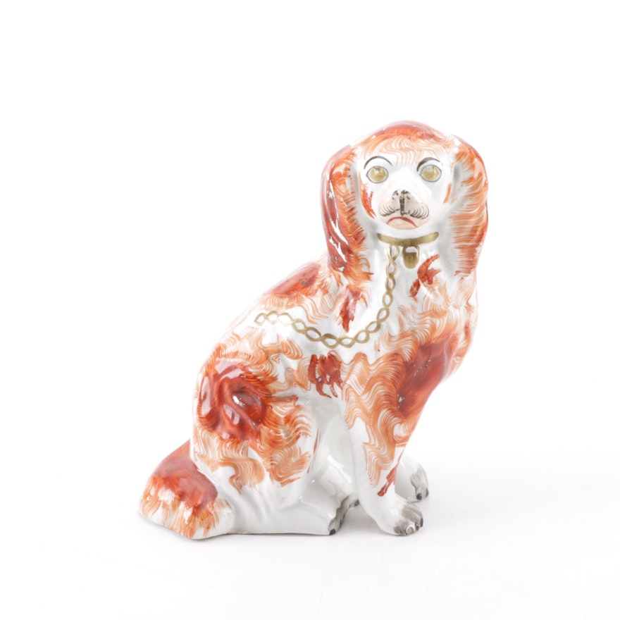 Staffordshire-Style Ceramic Dog Figurine