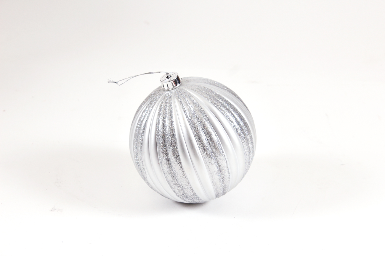 Collection of Silver and Clear Glass Ornaments