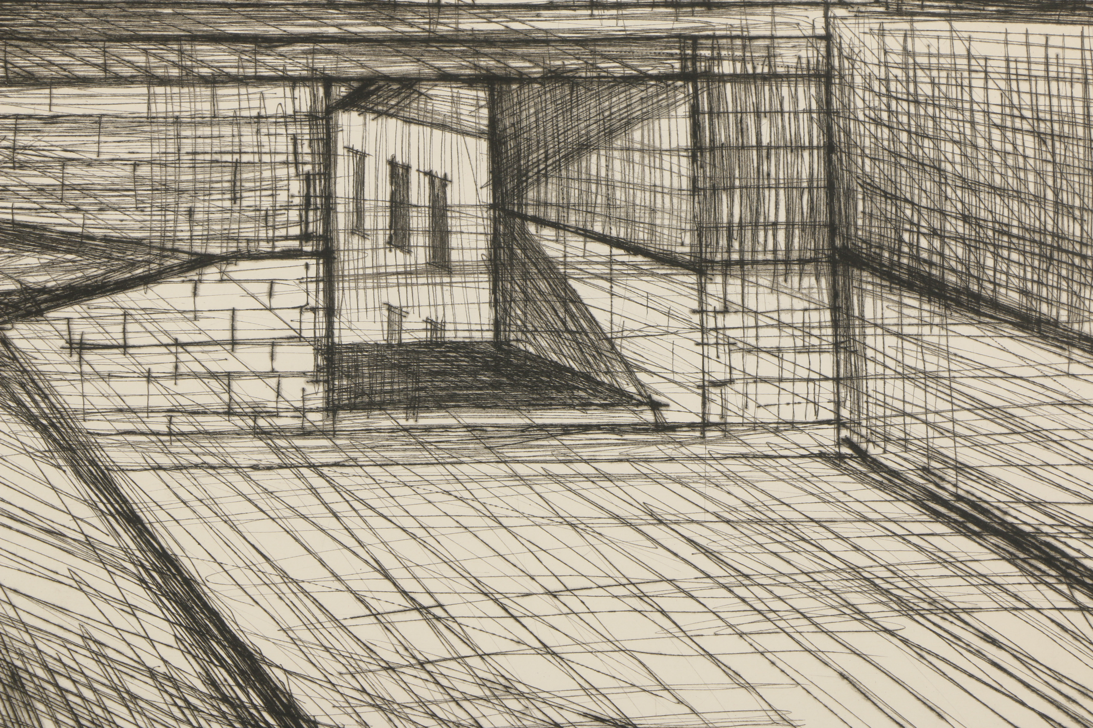 Bernard Buffet 1955 Limited Edition Drypoint on Paper "Le Canal"