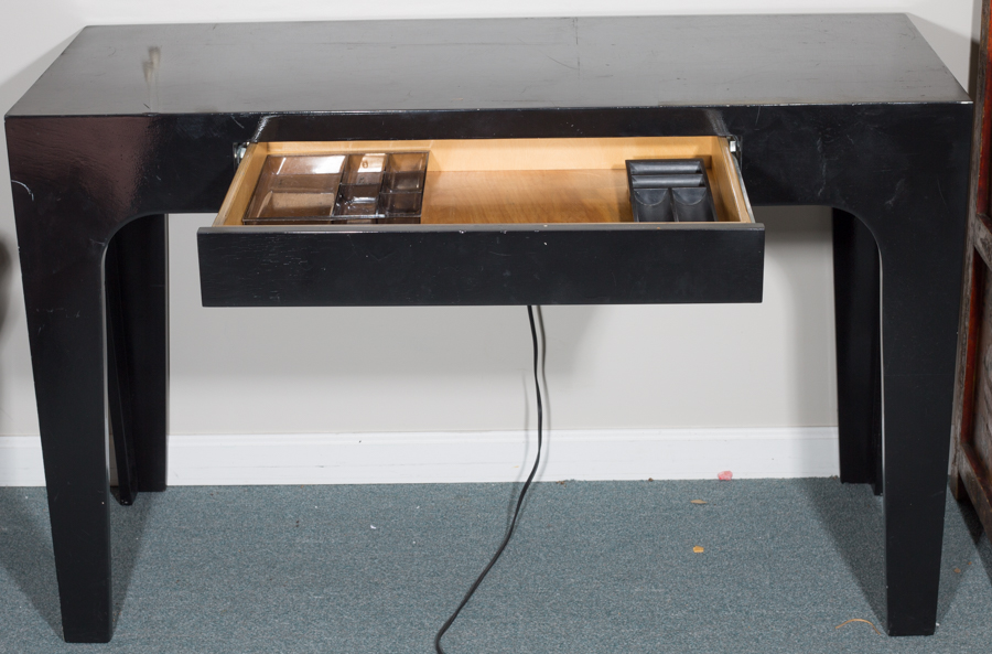 Black Painted Desk with Drawer