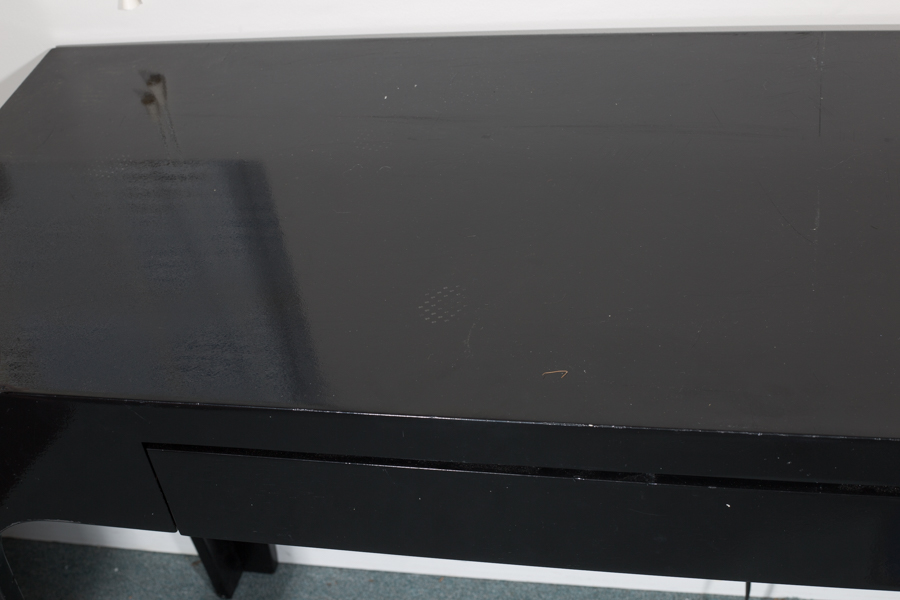 Black Painted Desk with Drawer