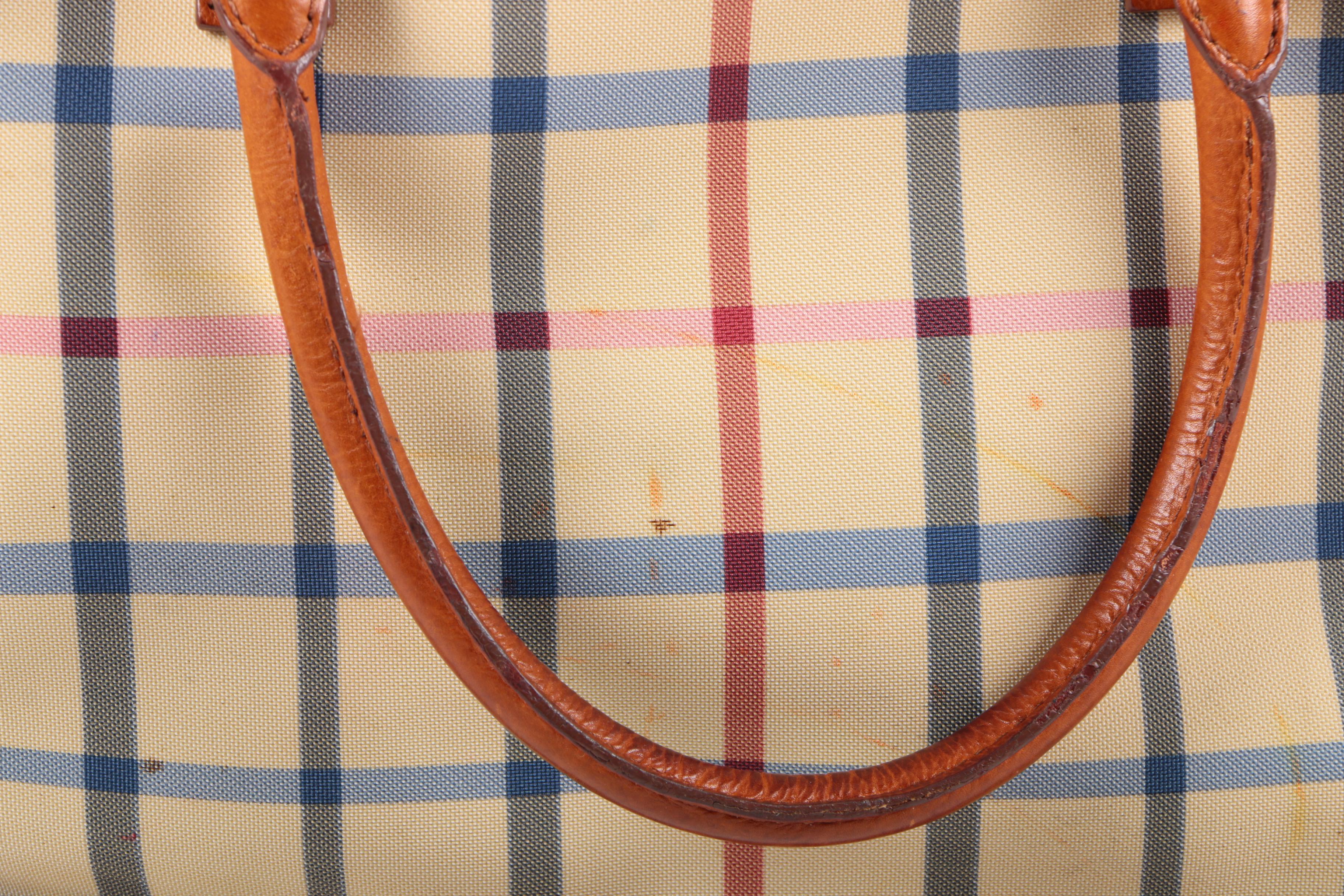 Brooks Brothers Leather Trimmed Satchel