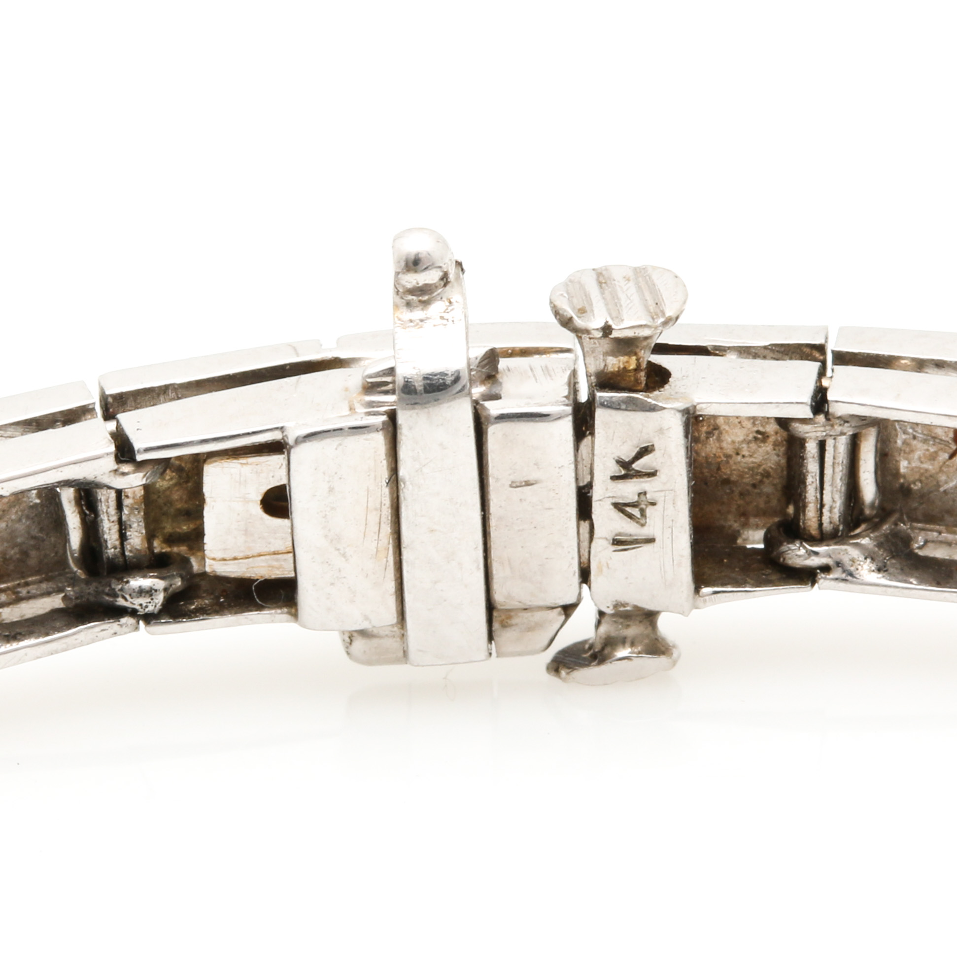 14K White Gold Diamond Bracelet
