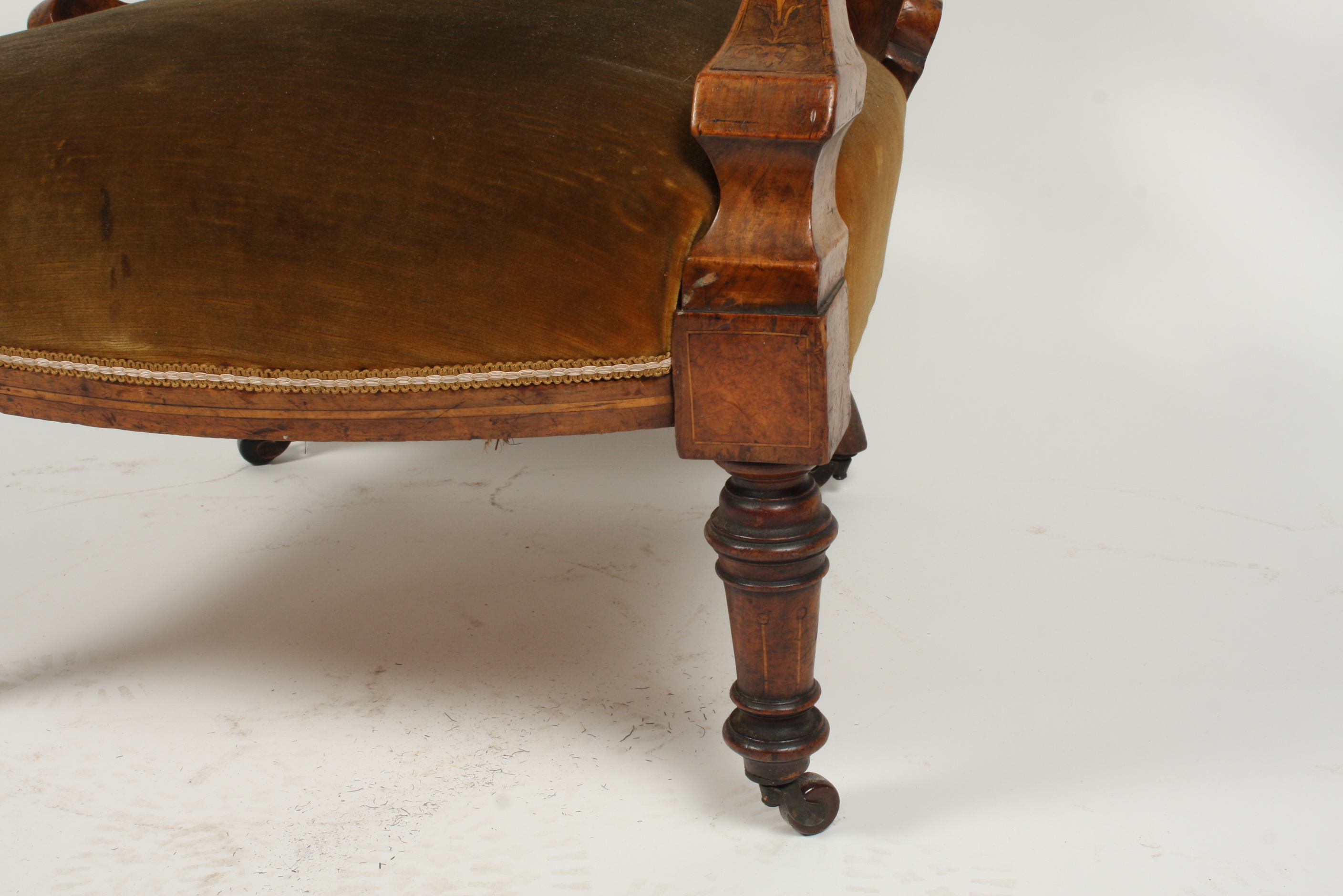 Antique Louis XVI Style Fauteuil with Inlay