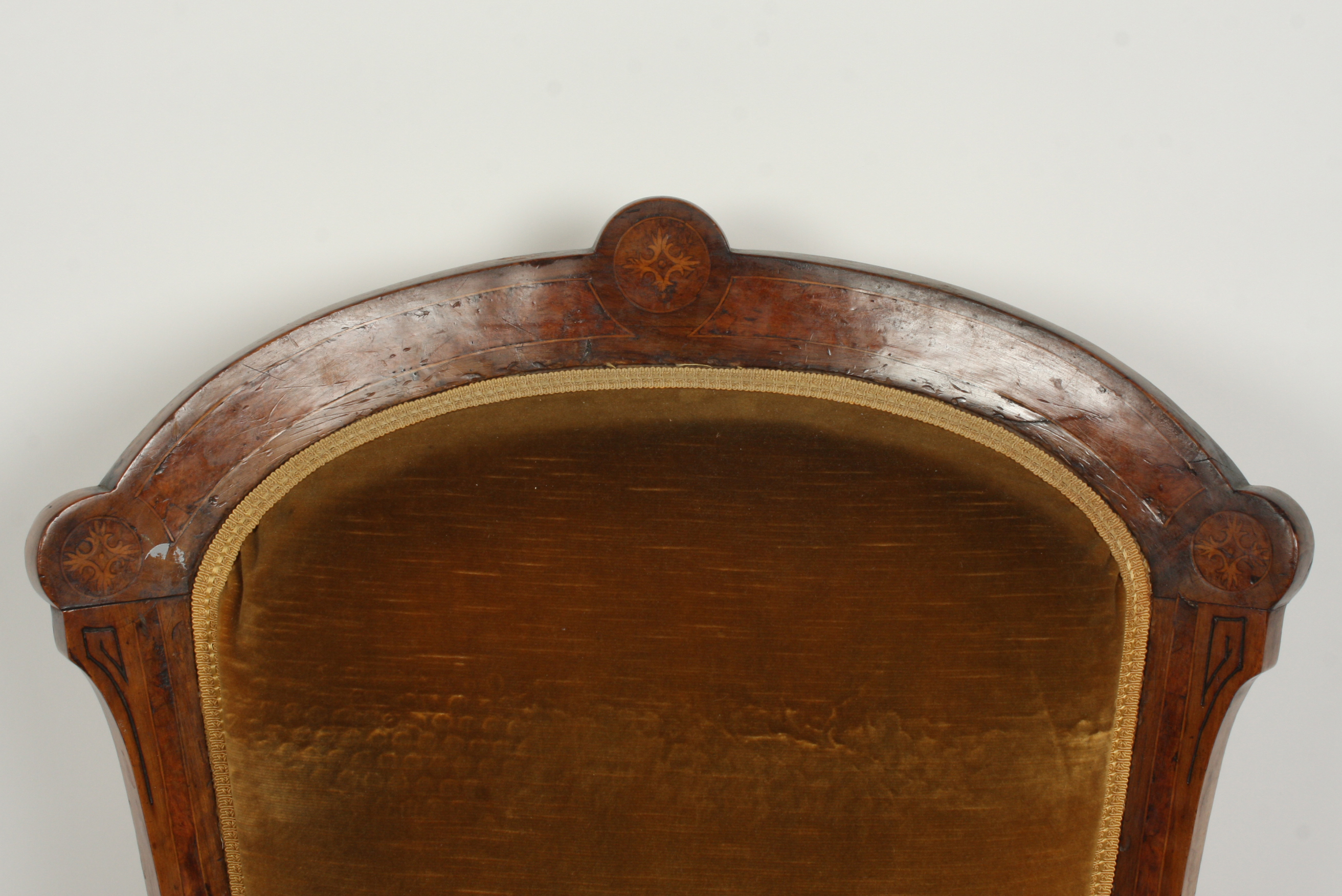 Antique Louis XVI Style Fauteuil with Inlay