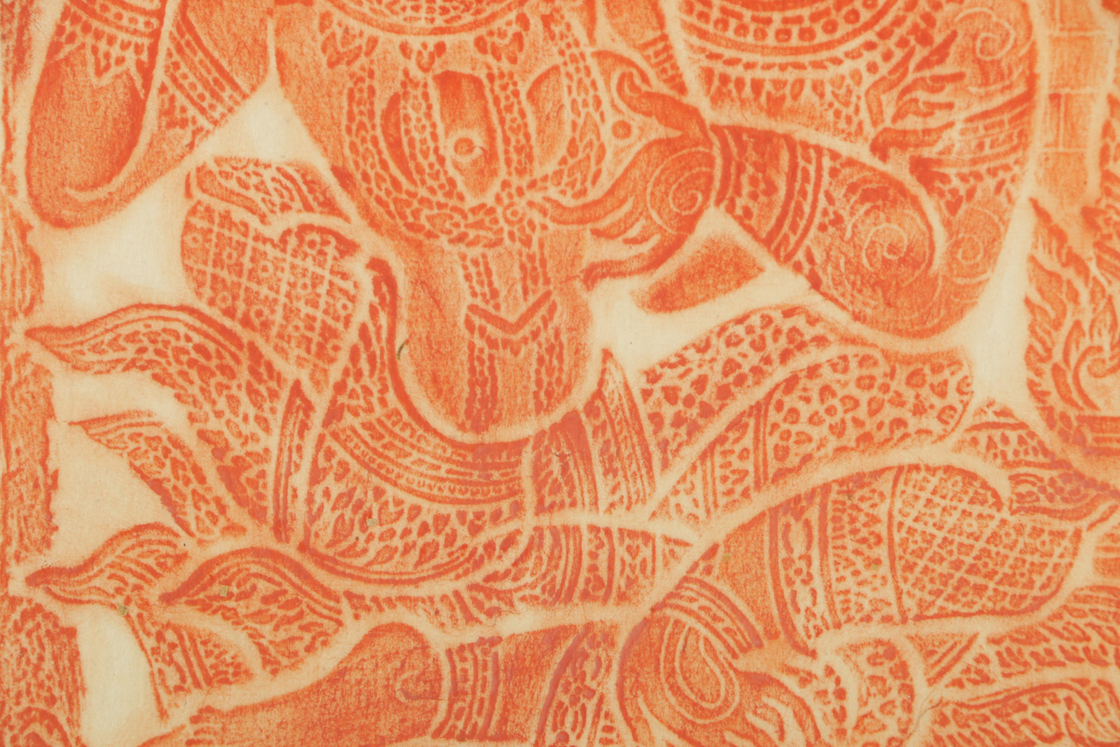 Thai Temple Rubbing "Human Makes Love to Busta Malee"