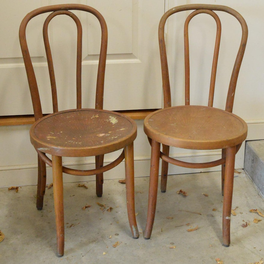 Pair of Thonet Style Bentwood Chairs