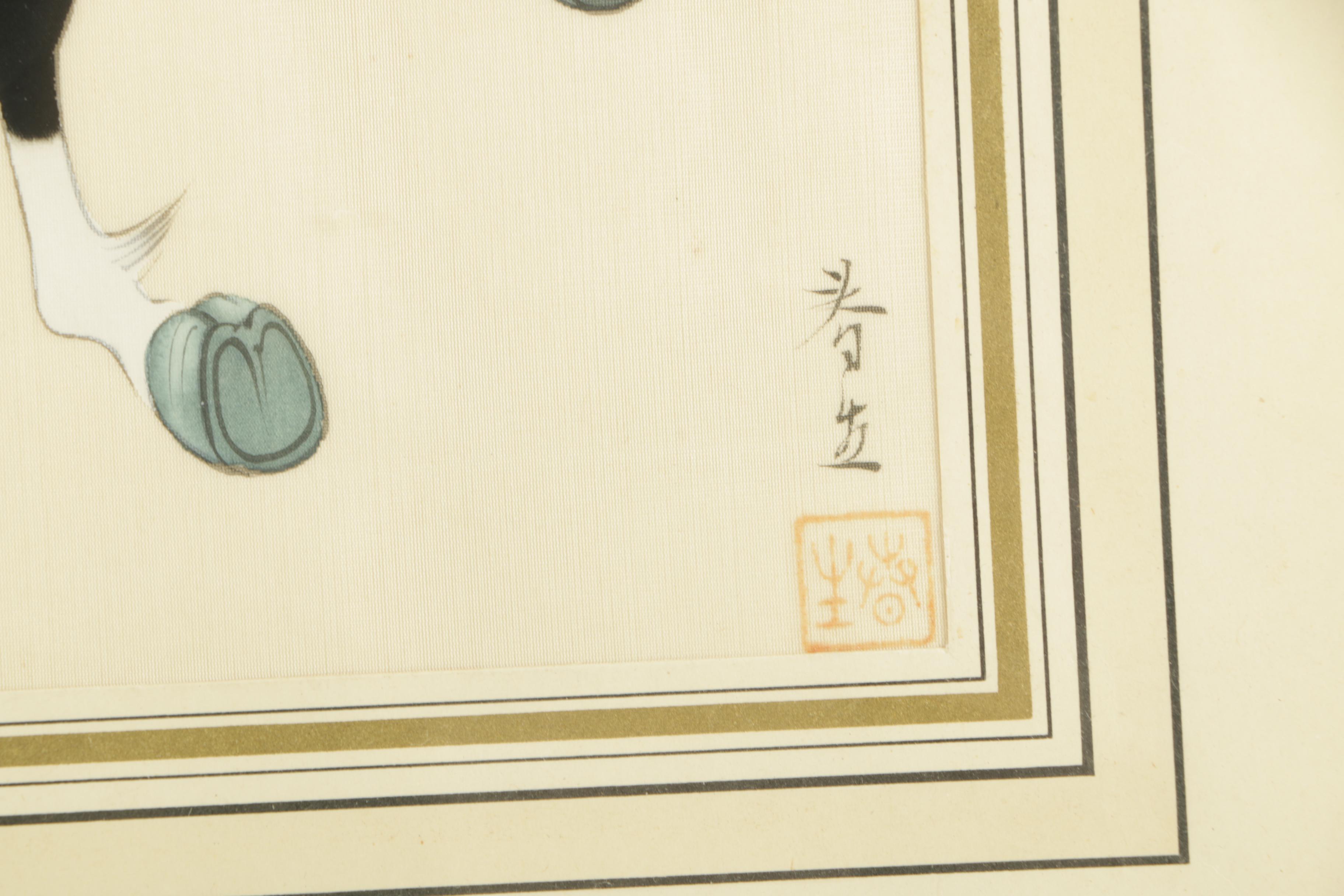 Two East Asian Gouache Paintings On Silk of Horses