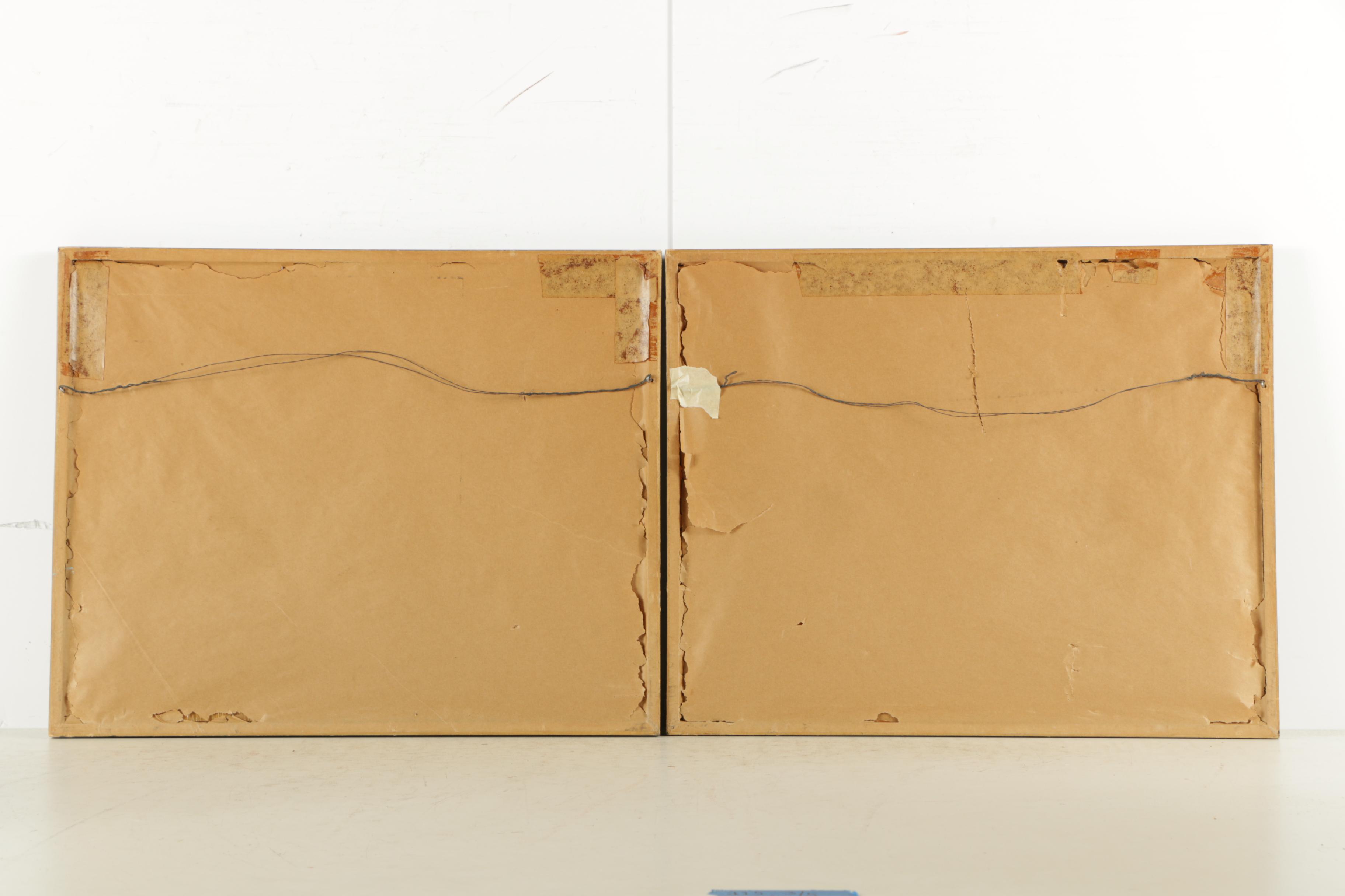 Two East Asian Gouache Paintings On Silk of Horses