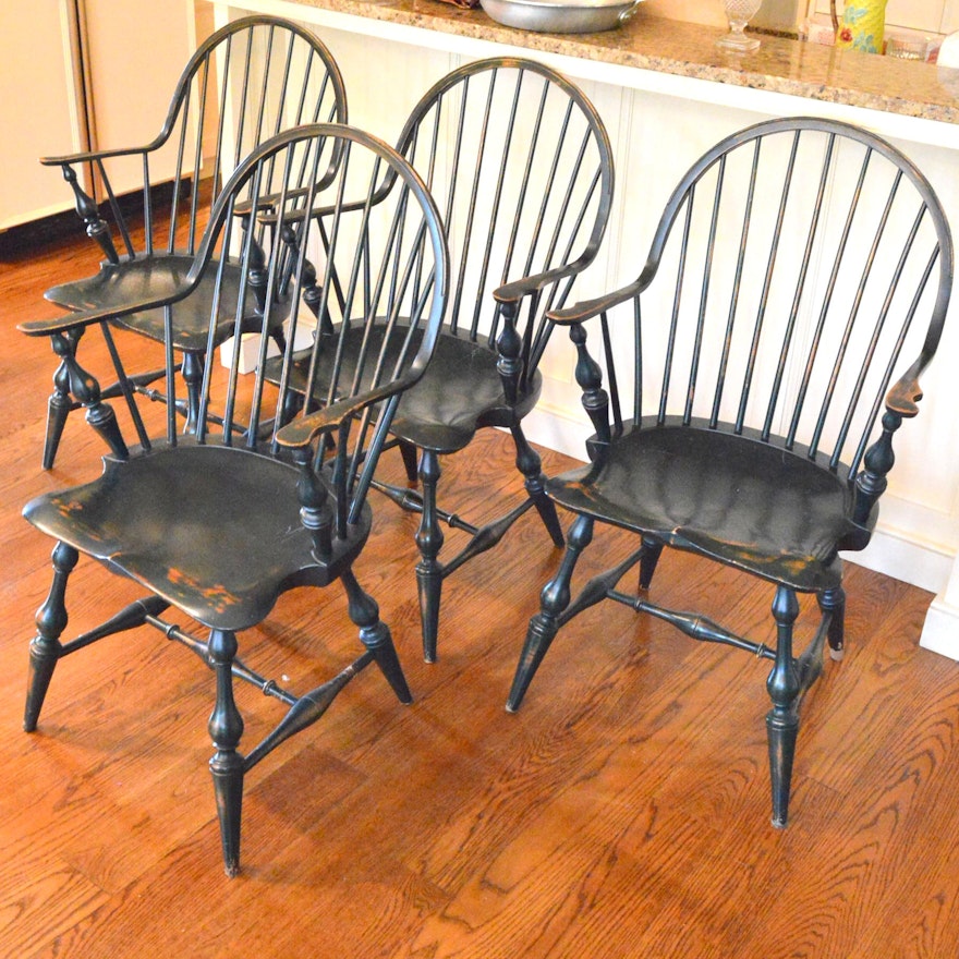 Set of Windsor Style Dining Chairs