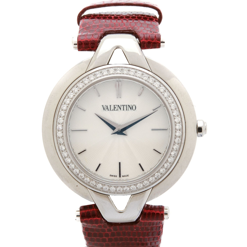 Valentino Diamond Bezel Stainless Steel Watch