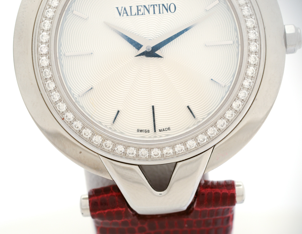 Valentino Diamond Bezel Stainless Steel Watch