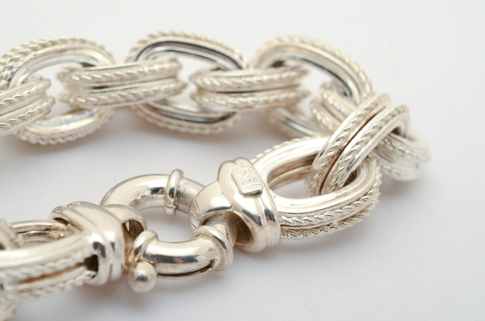 Sterling Silver Chunky Link Bracelet