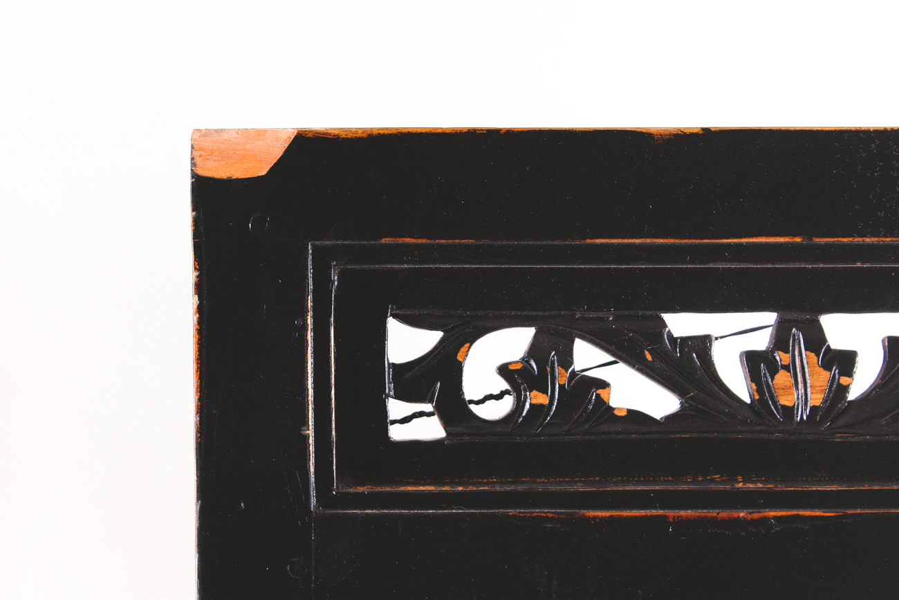 Black Wood Framed Wall Mirror