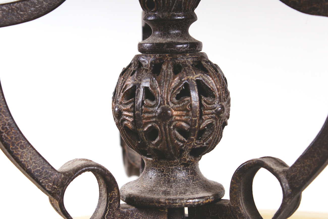 Pair of Quorum Lighting Francesca Wrought Iron Chandeliers