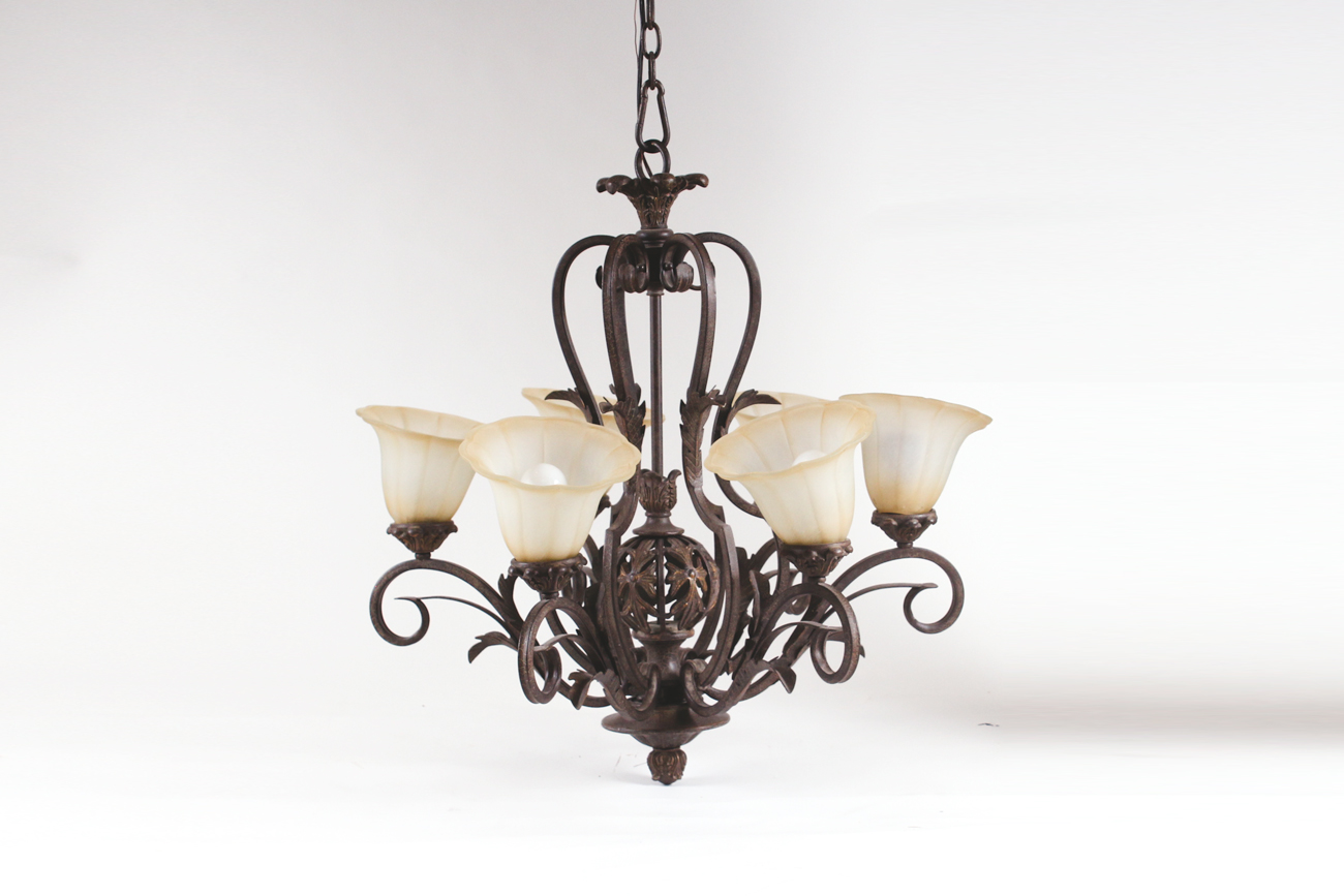 Quorum Lighting Francesca Wrought Iron Chandelier