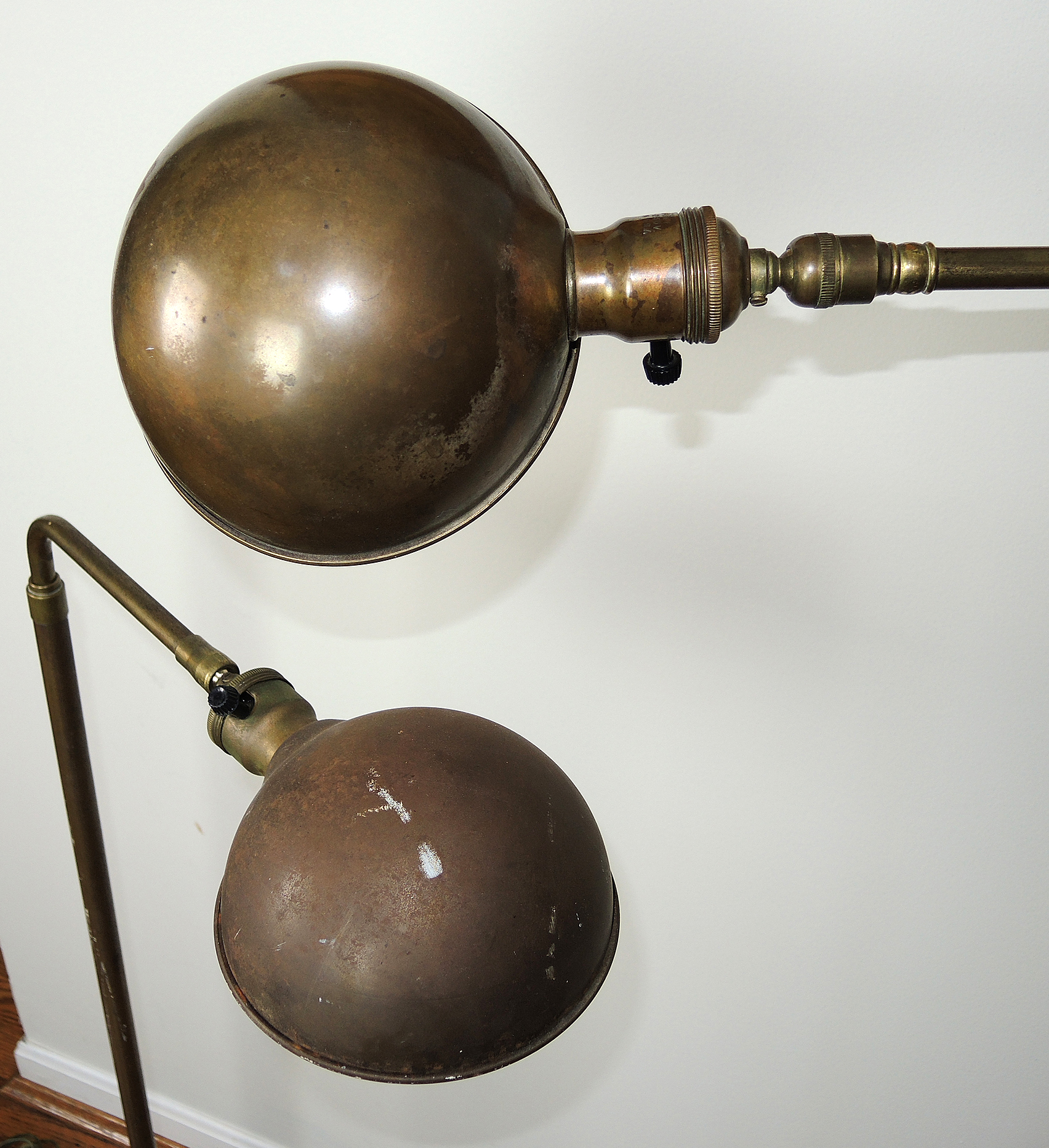 Pair of Vintage Bryant Brass Floor Lamps