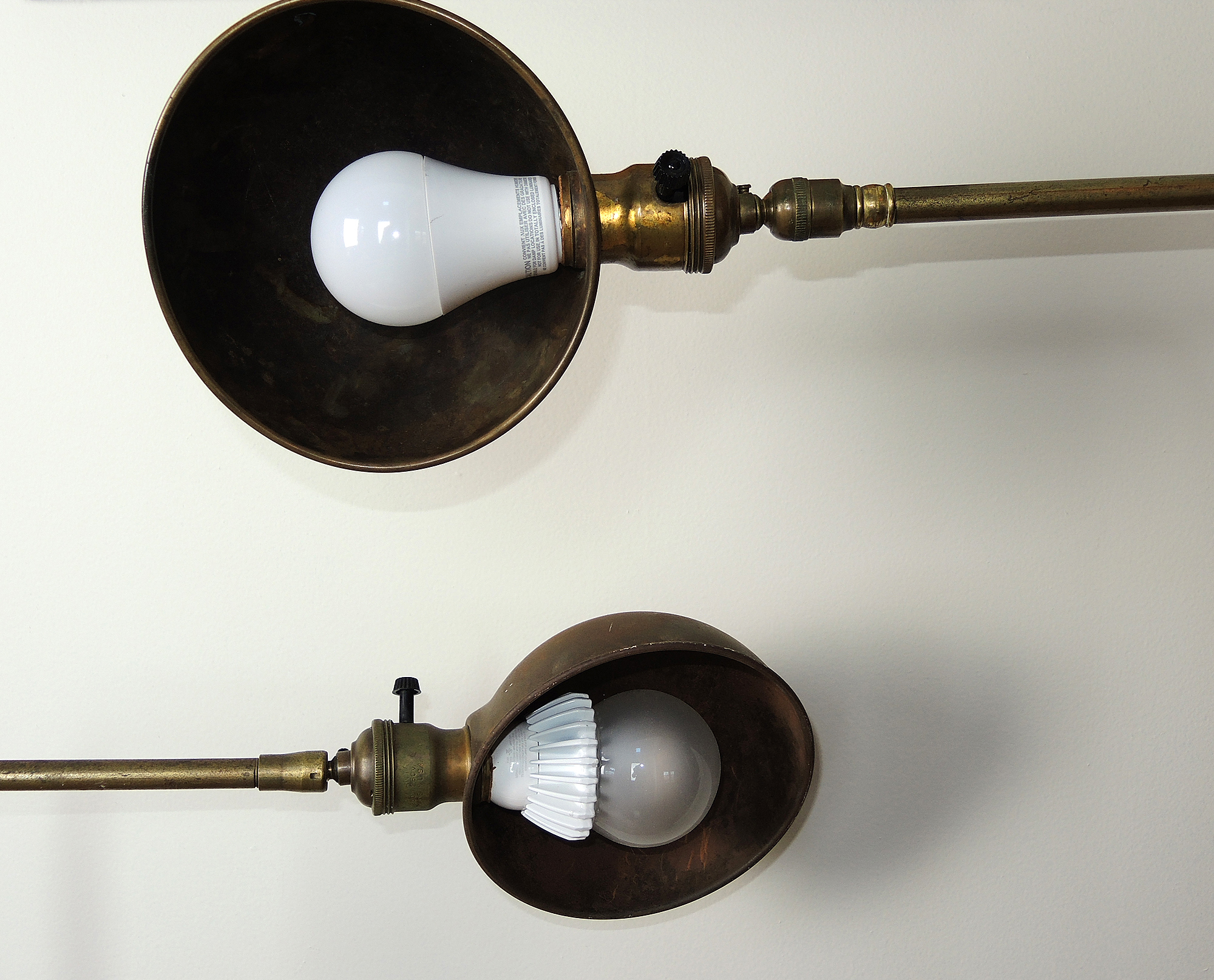 Pair of Vintage Bryant Brass Floor Lamps