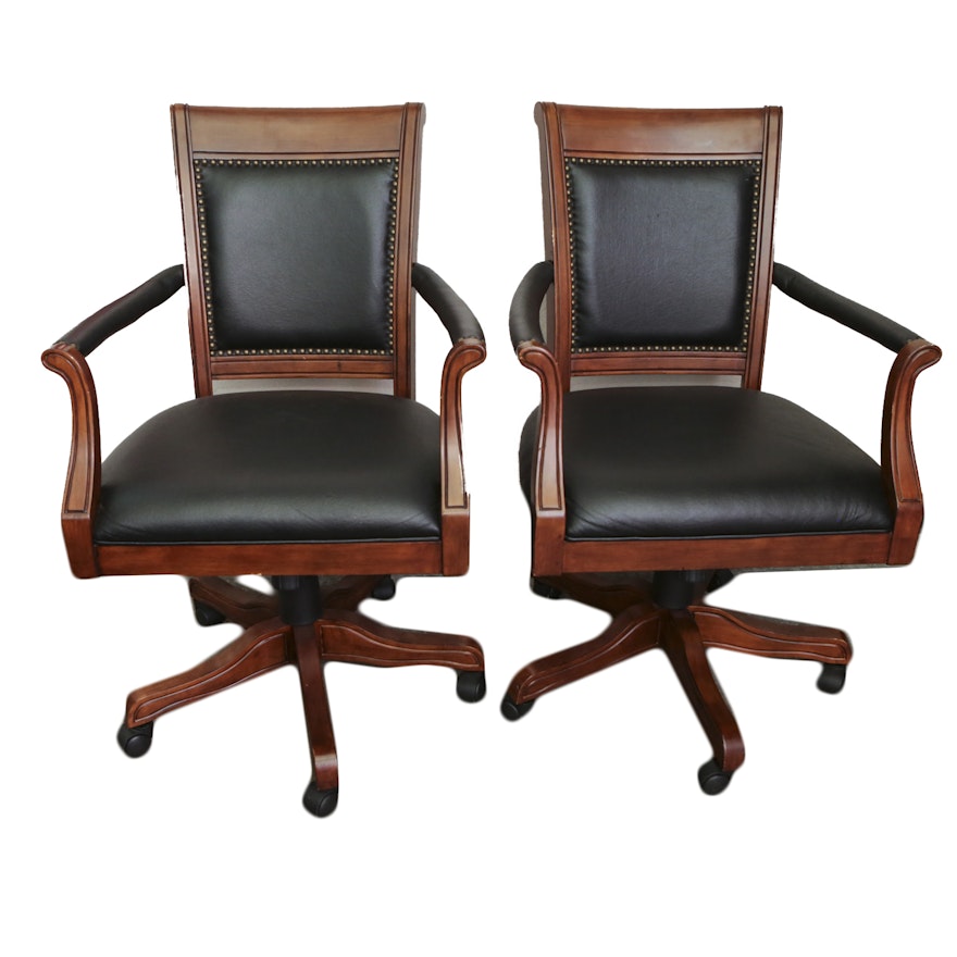 Pair of Swivel Base Desk Chairs