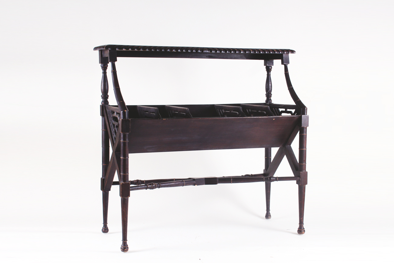 Dark Wood Storage Table