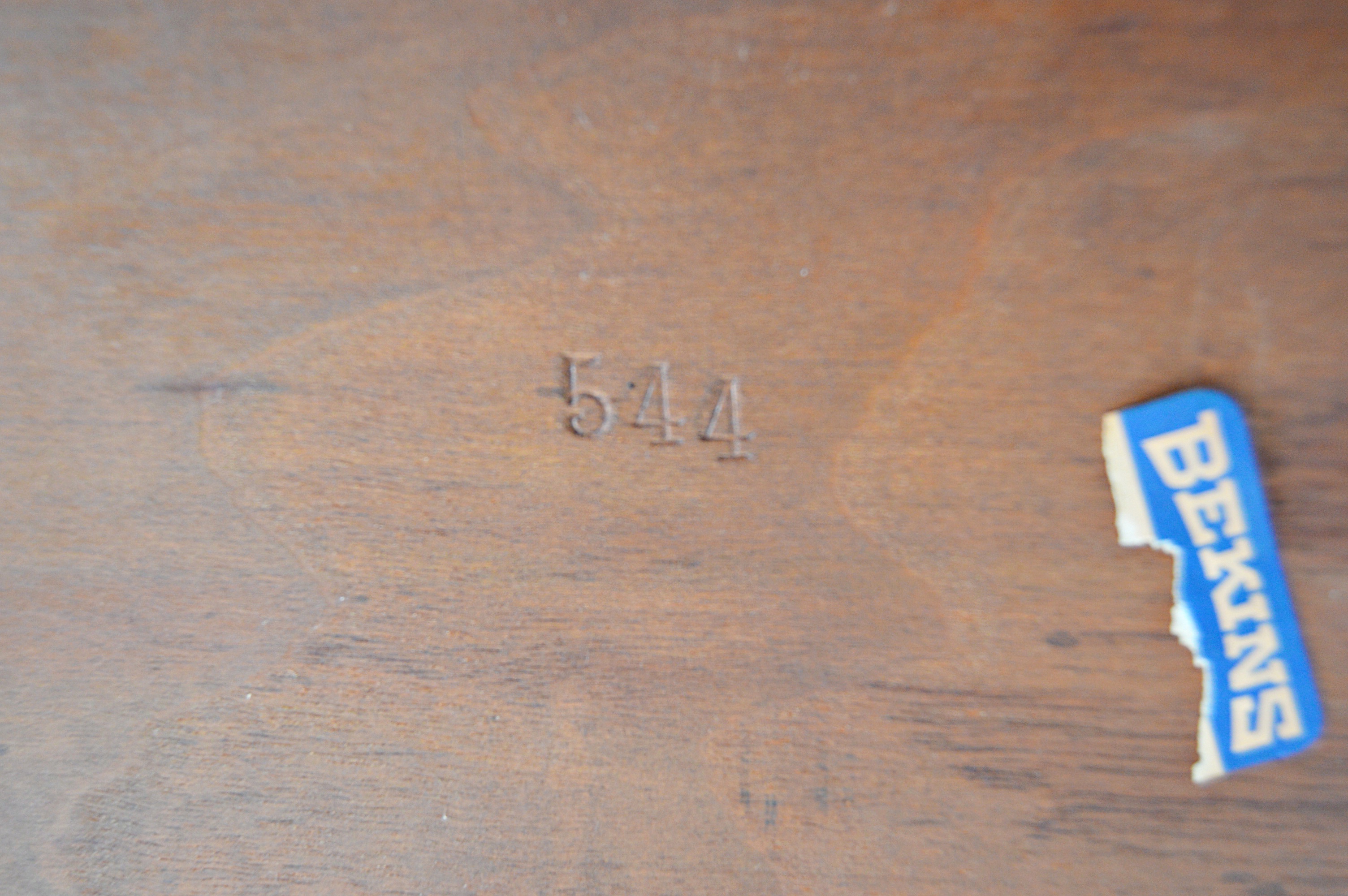 Vintage Mahogany Stacking Table Set with Bookmatched Crotch Mahogany Tops