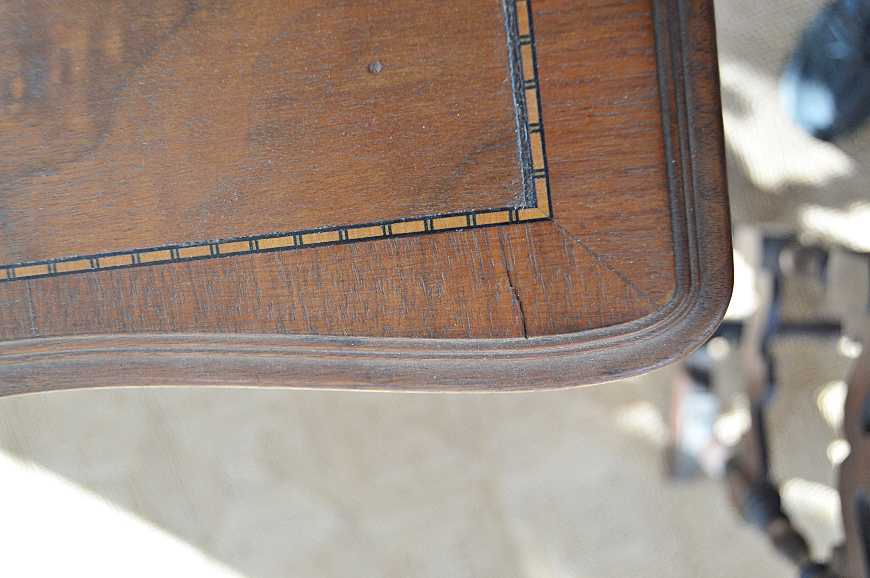 Vintage Mahogany Stacking Table Set with Bookmatched Crotch Mahogany Tops