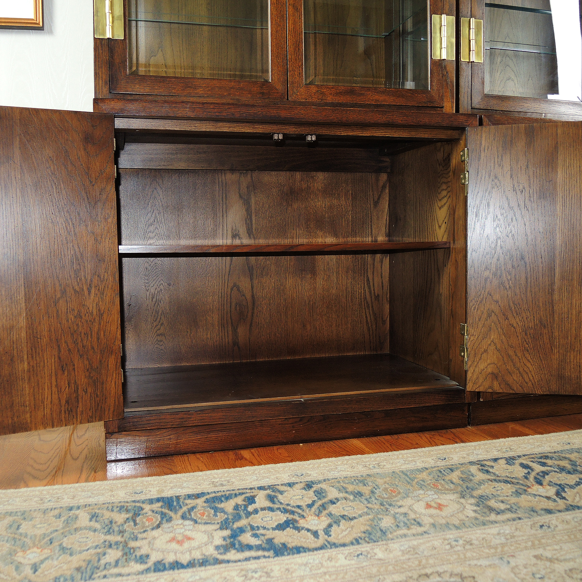 Henredon Scene One Campaign China Cabinet Set