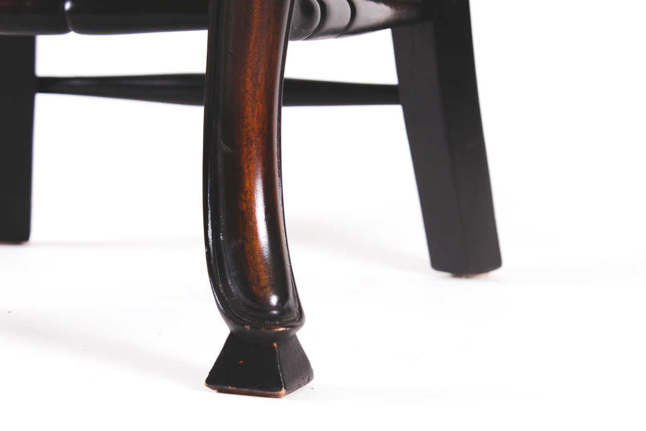 Set of Four Wicker Seat Dining Chairs